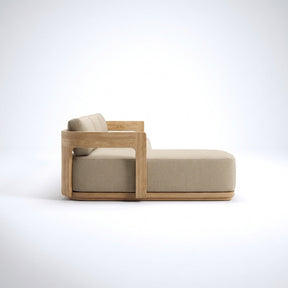 Vanta Chaise Sofa Teak - Side View