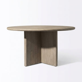 Noa Round Dining Table Teak - Side View