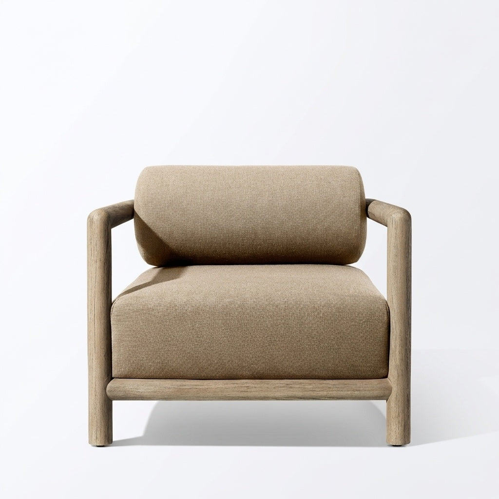 Noa Lounge Chair Teak - Front View