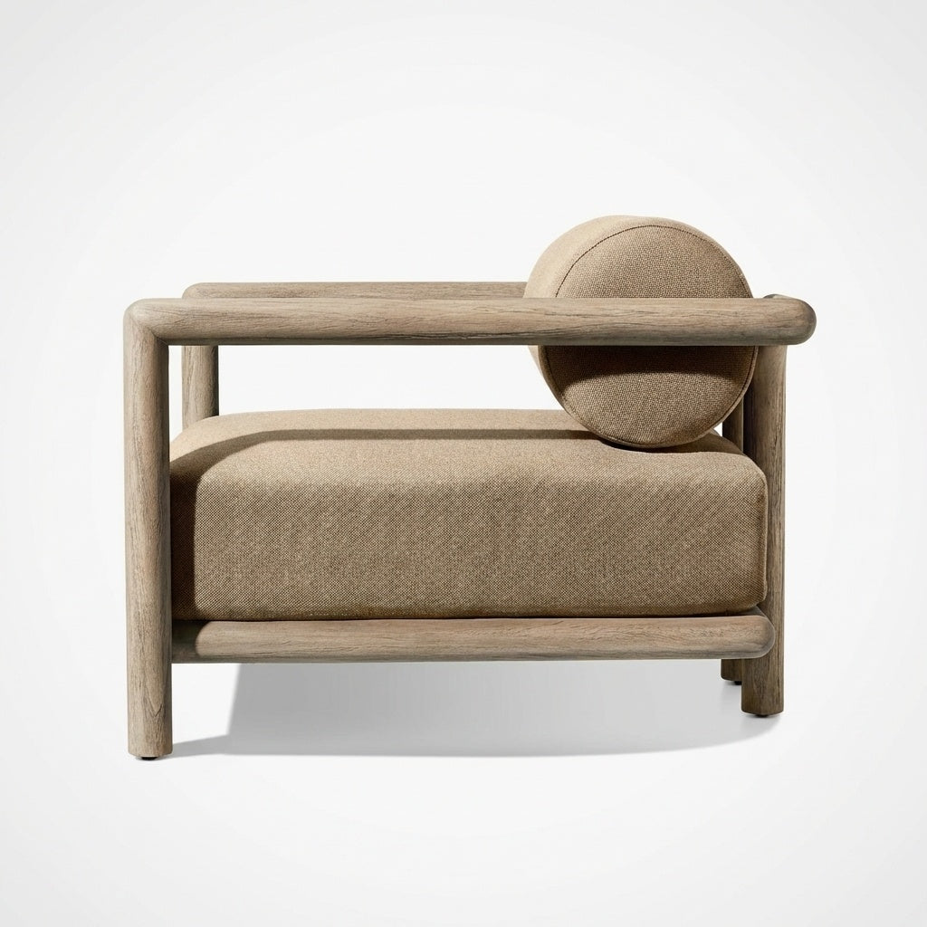 Noa Lounge Chair Teak - Side View