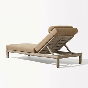 Noa Sun Lounger Teak - Back View