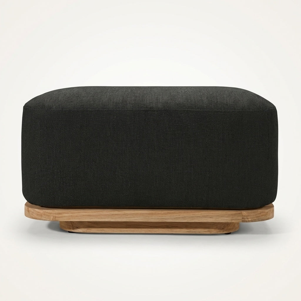 Aris Ottoman Teak - Front View