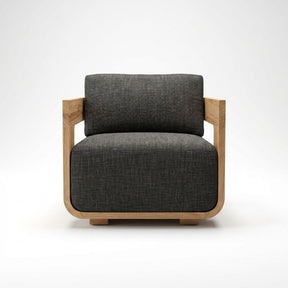 Aris Lounge Chair Teak - Front View