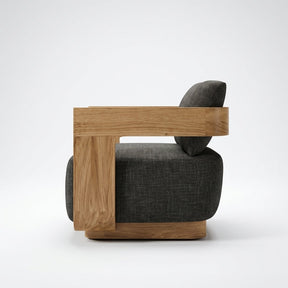 Aris Lounge Chair Teak - Side View