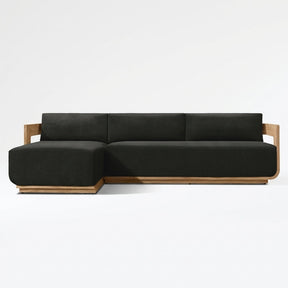 Aris Chaise Sofa Teak - Front View