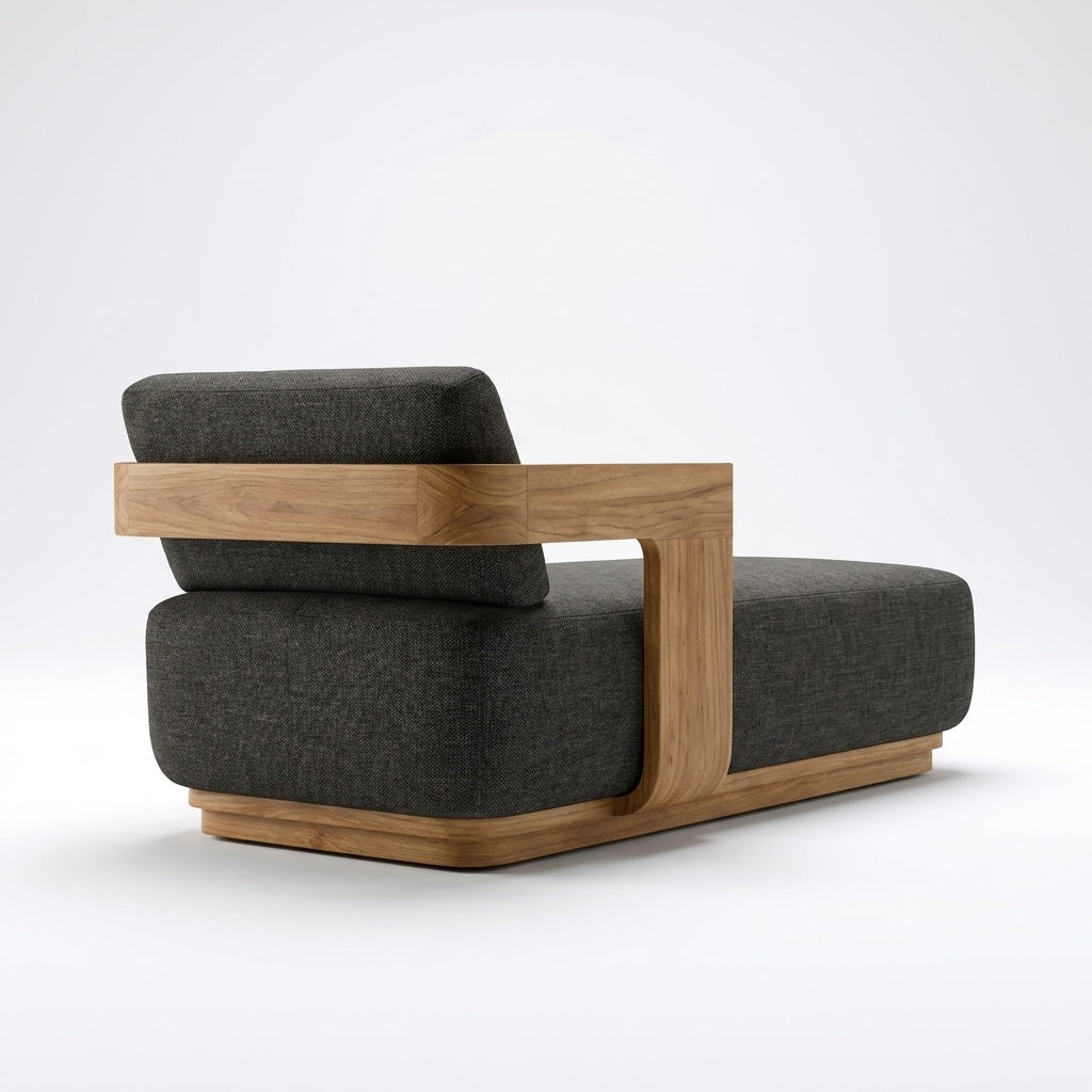 Aris Chaise Teak - Back View