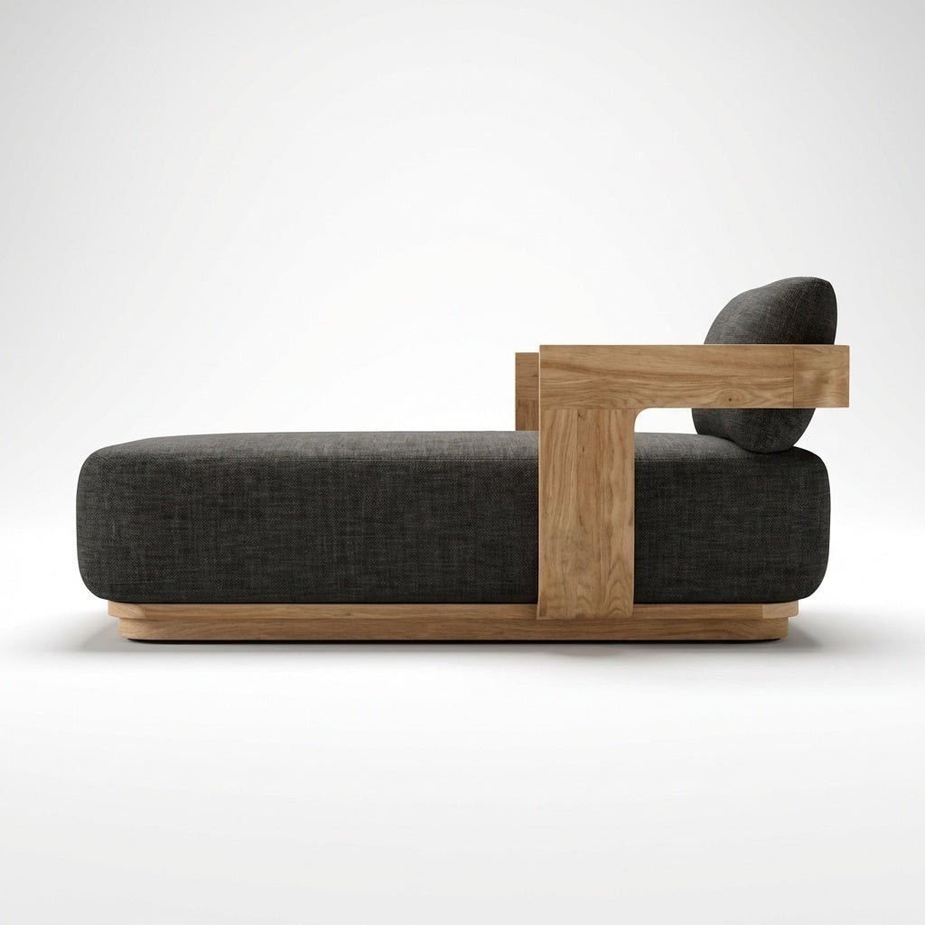 Aris Chaise Teak - Side View