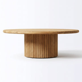 Altair Round Coffee Table Teak - Side View