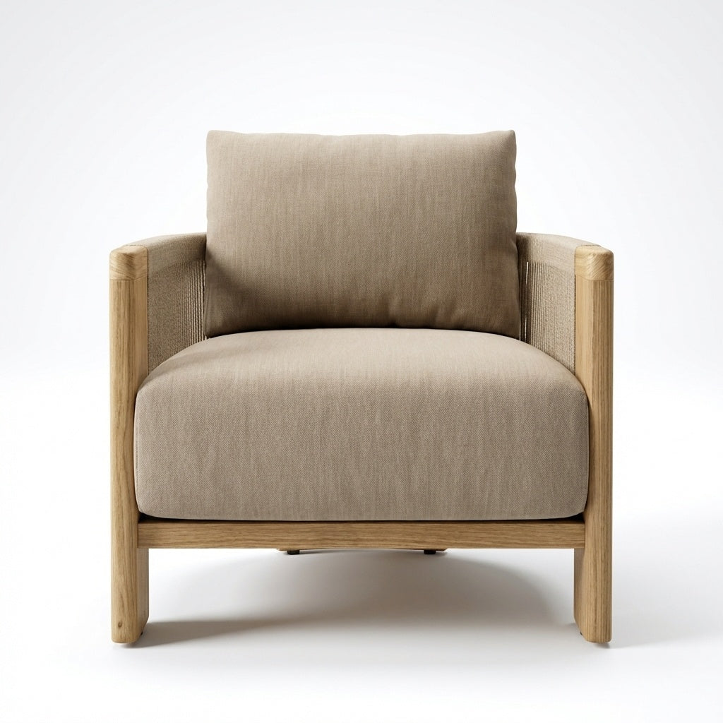 Altair Lounge Chair Teak - Front View