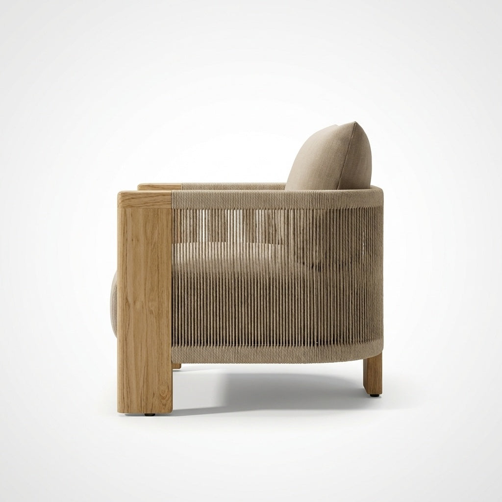 Altair Lounge Chair Teak - Side View