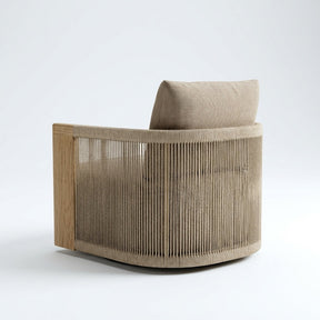 Altair Swivel Lounge Chair Teak - Back View