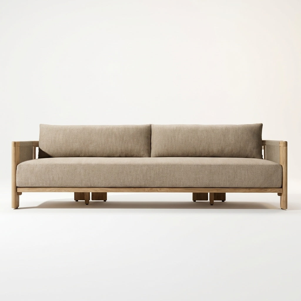Altair Sofa Teak - Front View