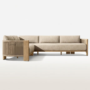 Altair L Shaped Sofa Right Hand Teak - Front View