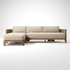 Altair Chaise Sofa Teak - Front View