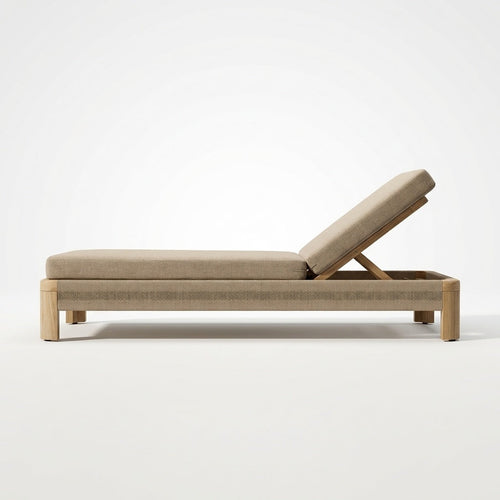 Altair Sun Lounger Teak - Side View
