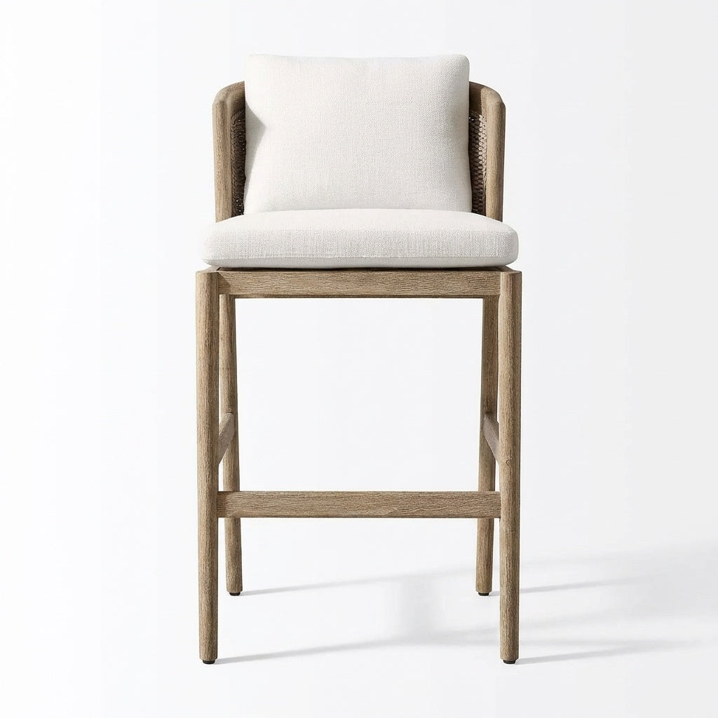 Adenza Counter Stool Teak - Front View