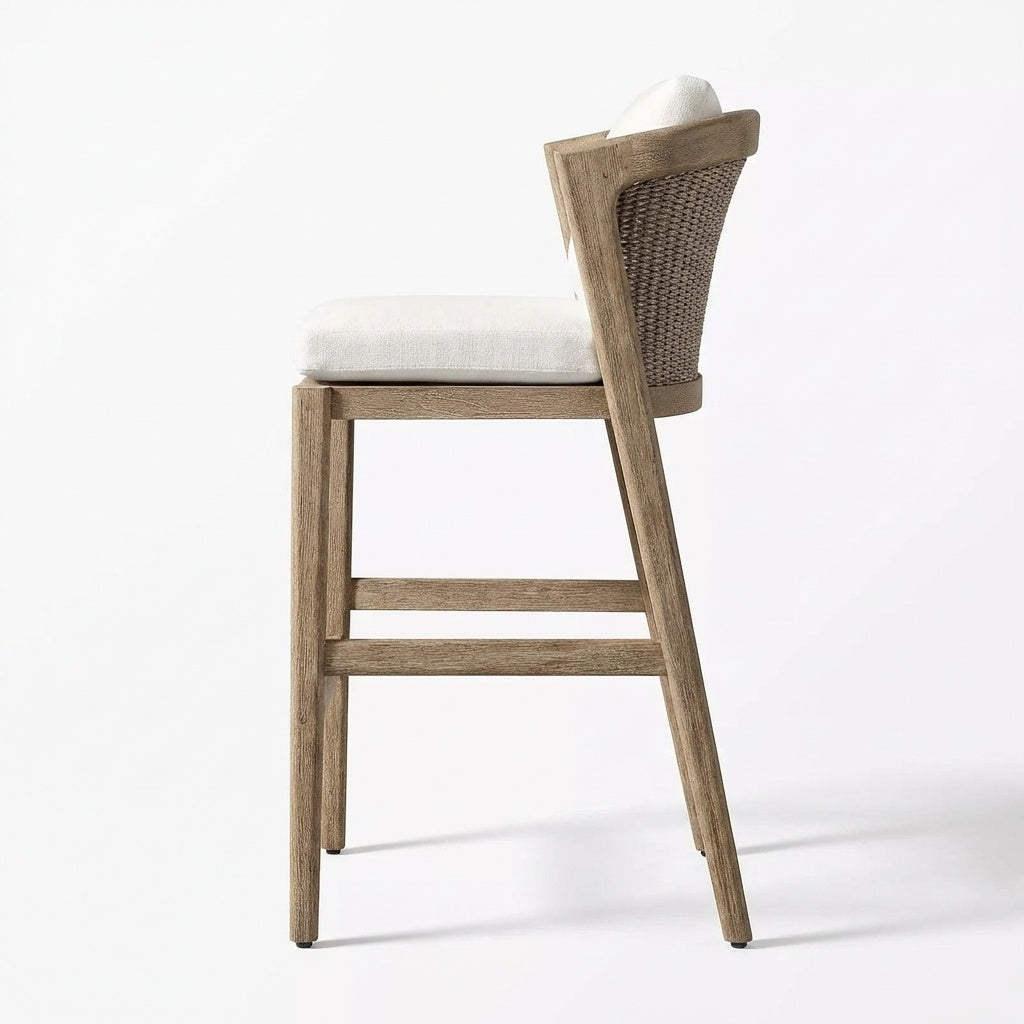 Adenza Counter Stool Teak - Side View