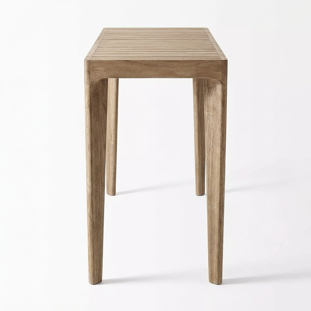 Adenza High Table Teak - Side View