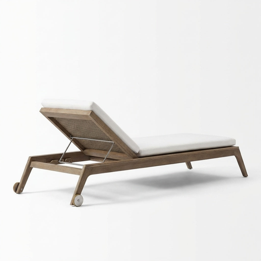 Adenza Sun Lounger Teak - Back View