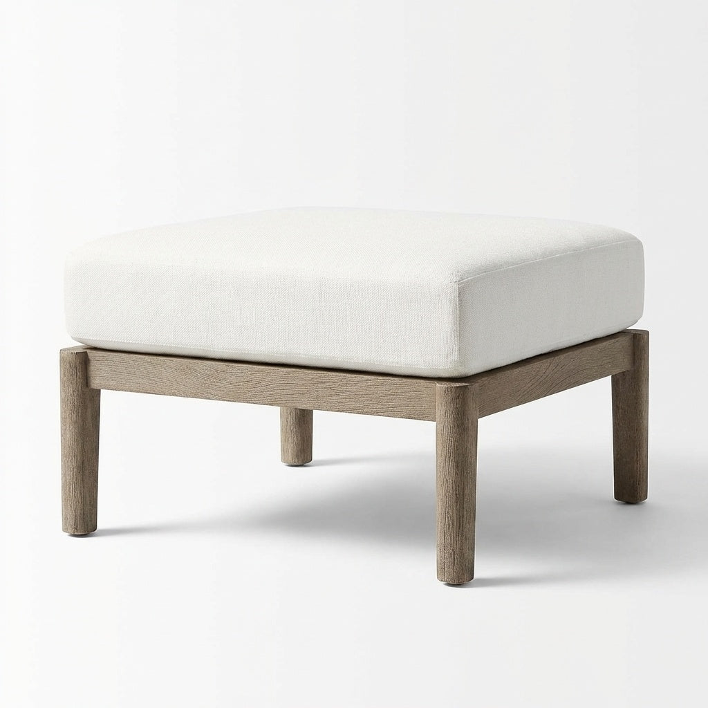 Adenza Ottoman Teak - Back View