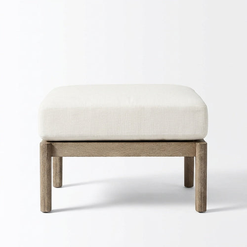 Adenza Ottoman Teak - Front View