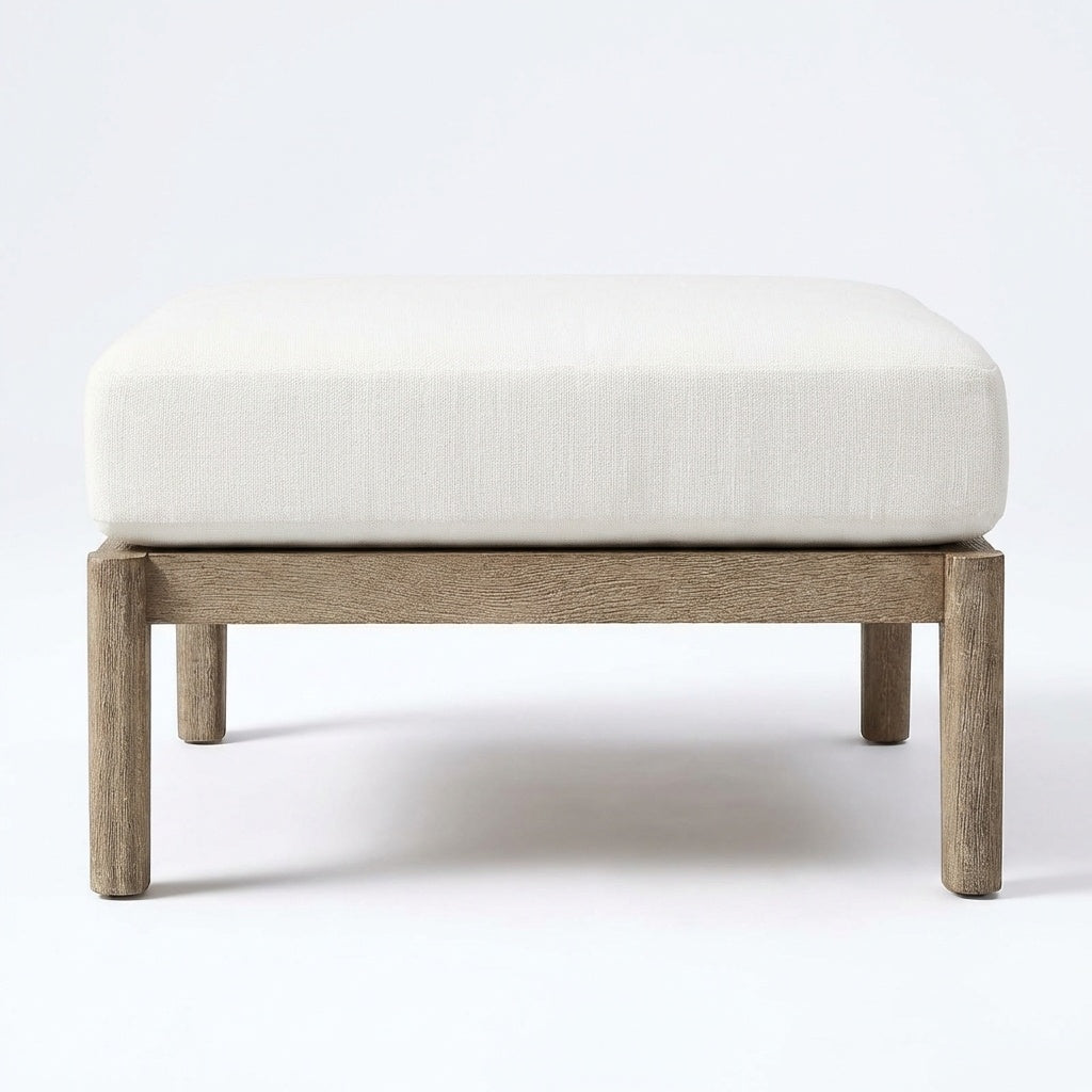 Adenza Ottoman Teak - Side View
