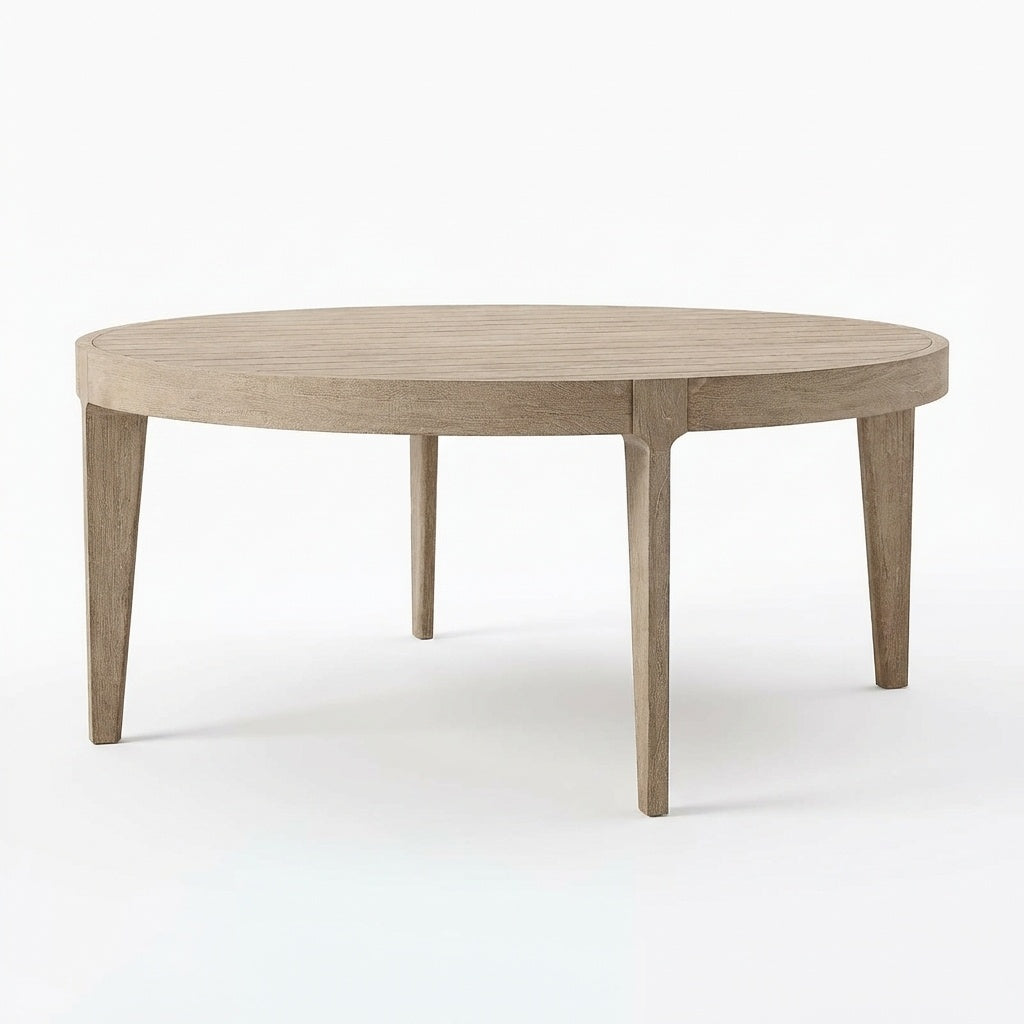 Adenza Round Dining Table Teak - Back View