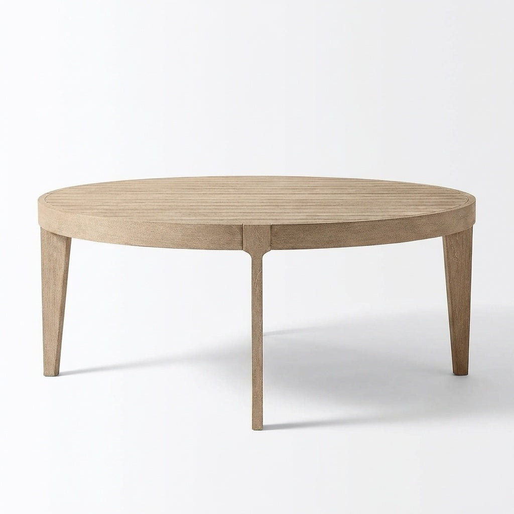 Adenza Round Dining Table Teak - Front View