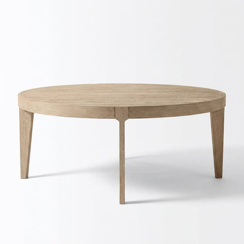 Adenza Round Dining Table Teak - Front View