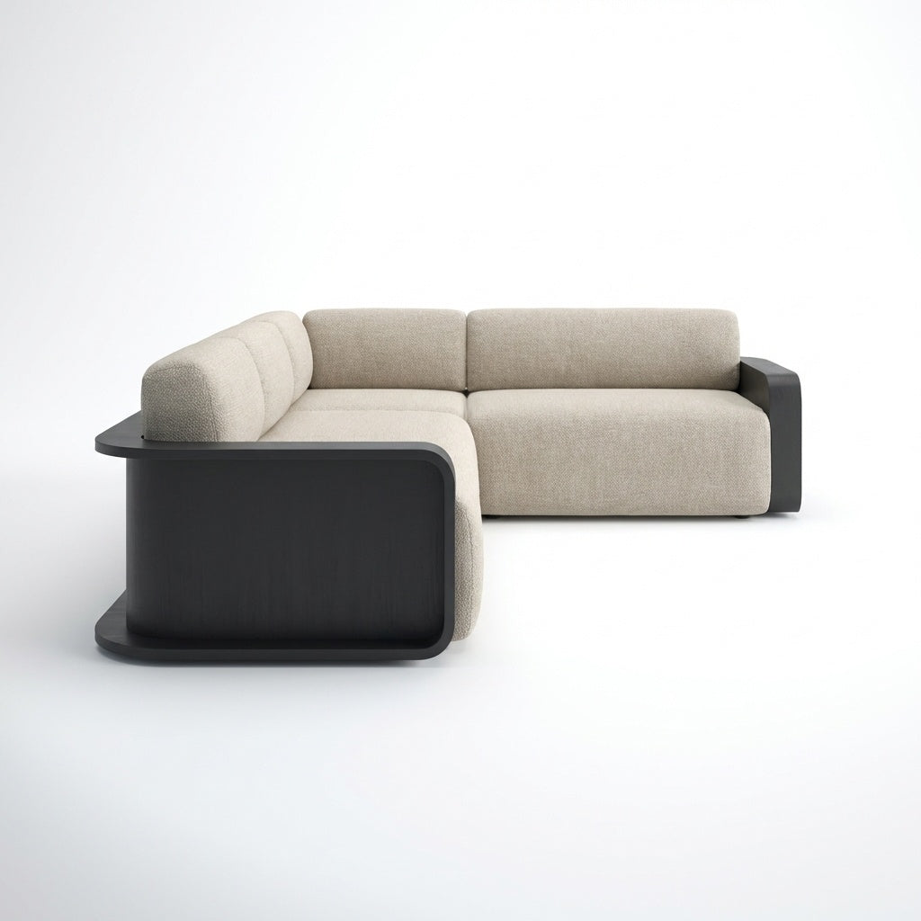 Luma L Shaped Sofa - Side View