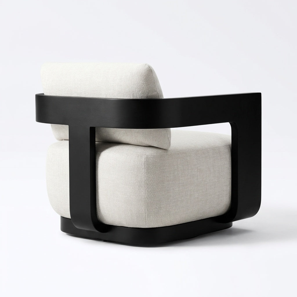Aris Swivel Lounge Chair - Back View