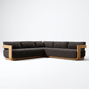 Aris L Shaped Sofa (Teak) - hero view