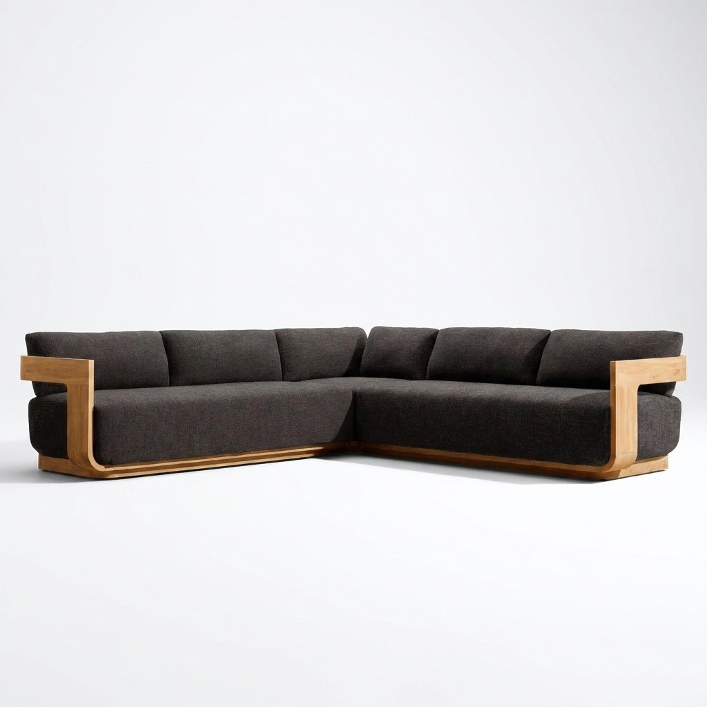 Aris L Shaped Sofa Teak Right Hand hero