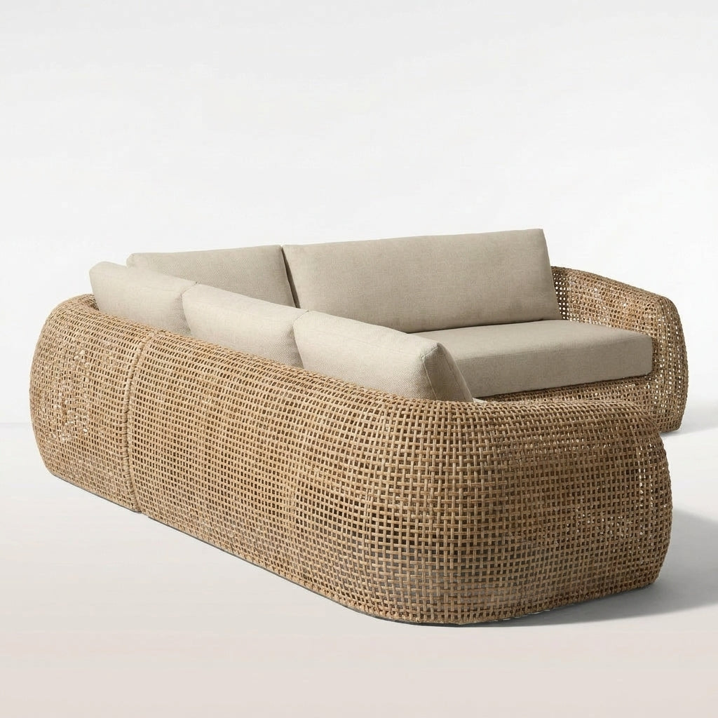 Isla L Shaped Sofa — back view