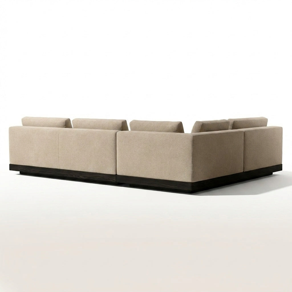 Solis L Shaped Sofa — back view